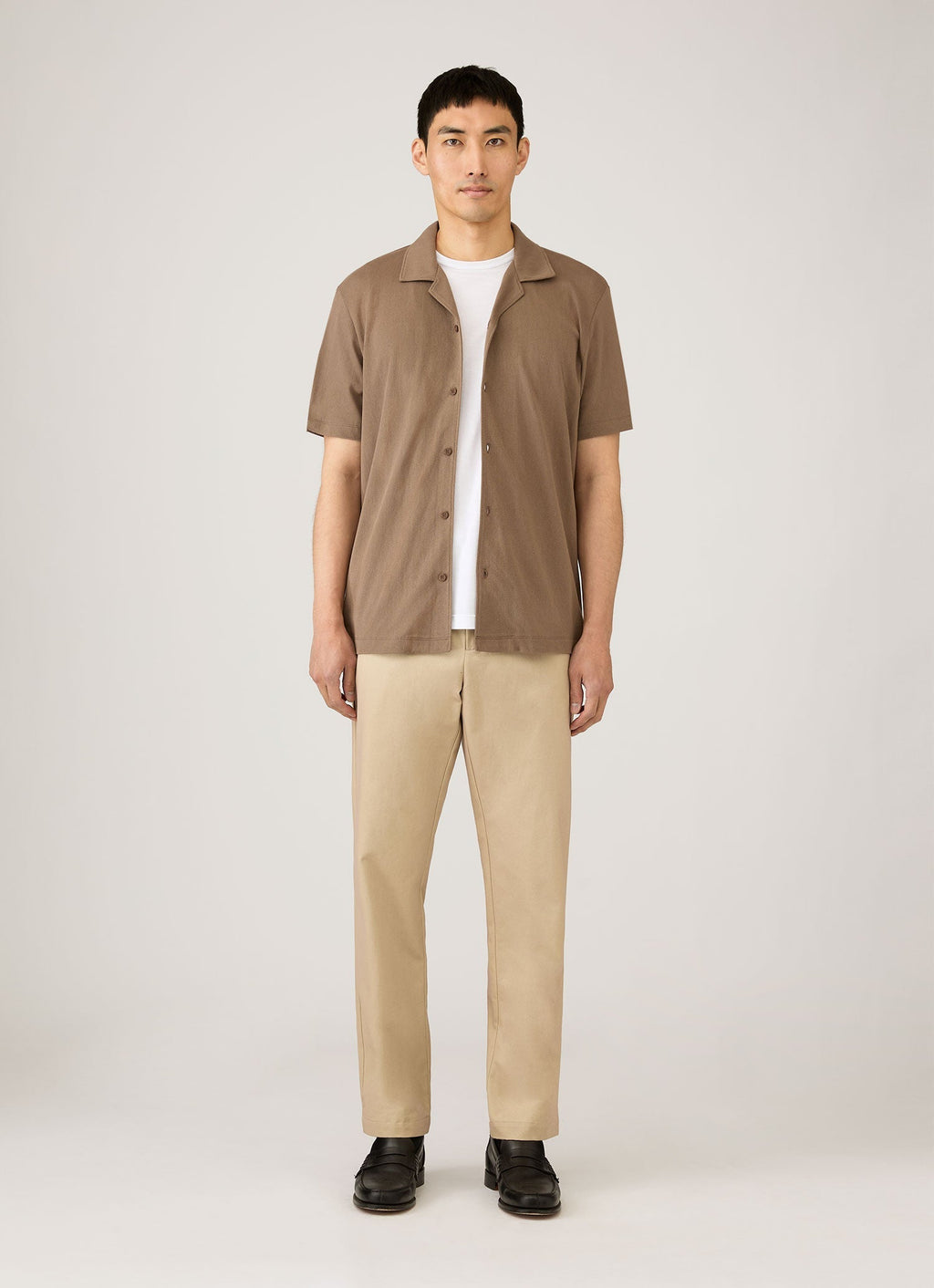 Pantalon en drill de coton pour homme, coloris pierre clair