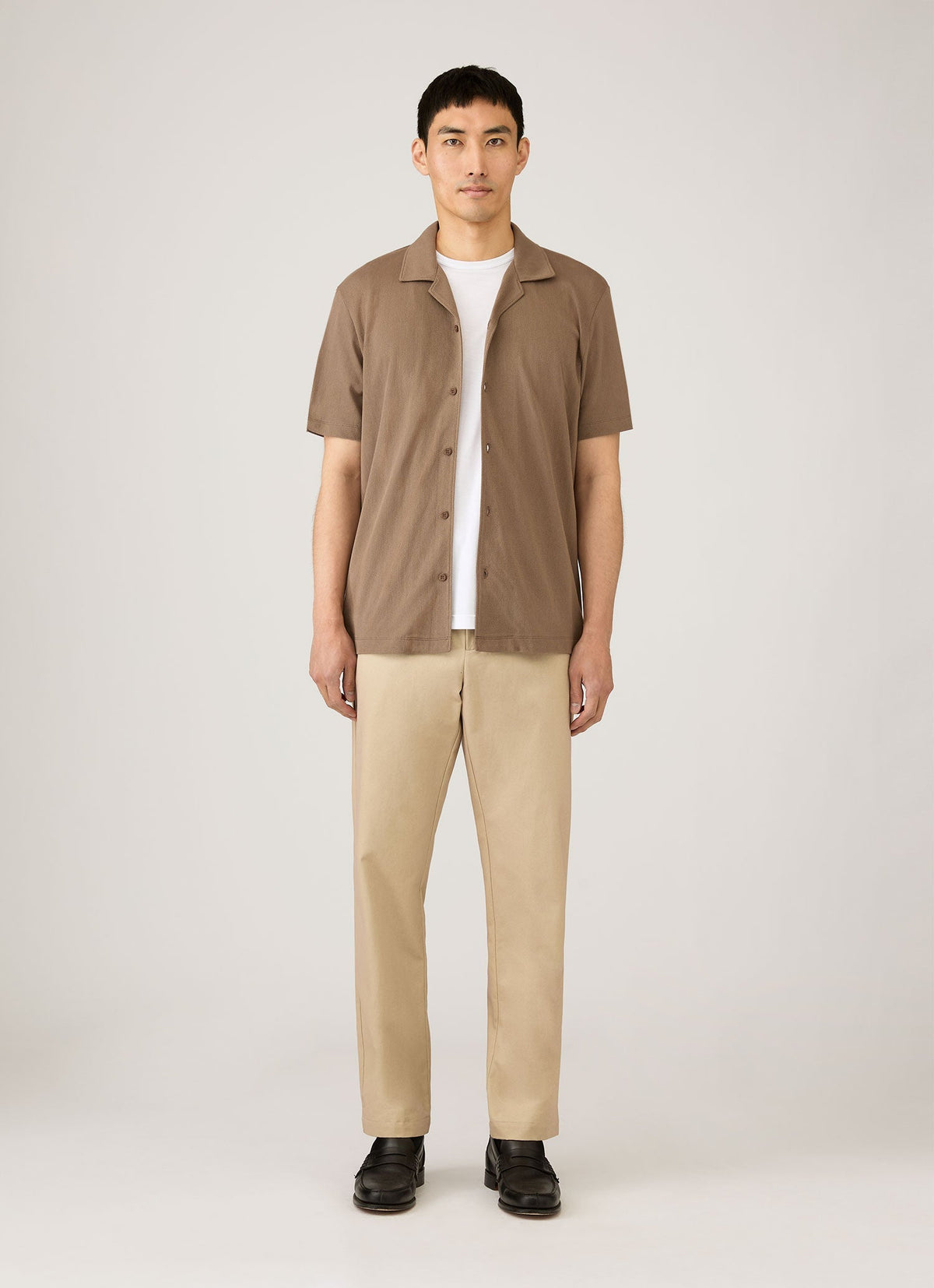 Pantalon en drill de coton pour homme, coloris pierre clair