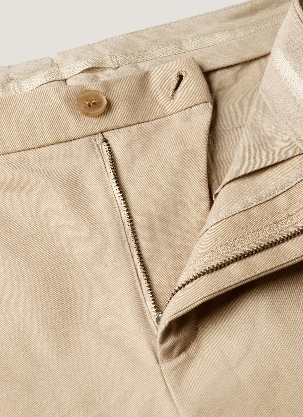 Pantalon en drill de coton pour homme, coloris pierre clair