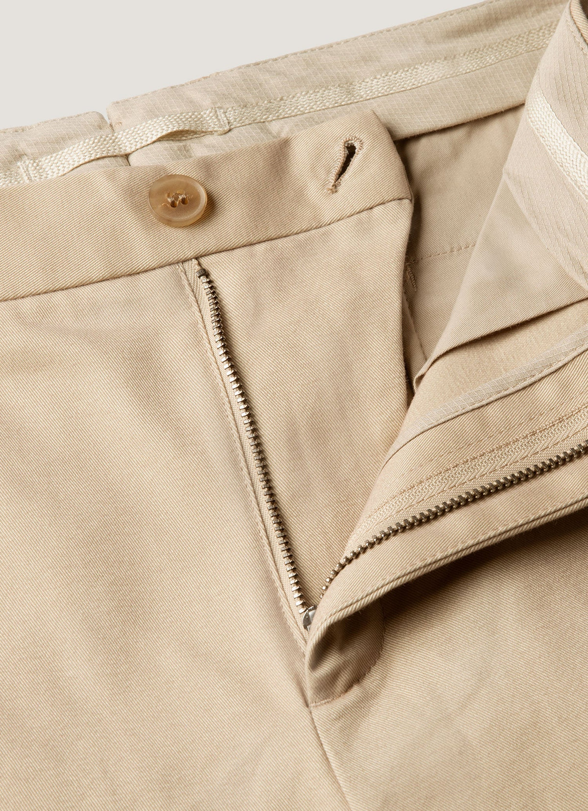 Pantalon en drill de coton pour homme, coloris pierre clair
