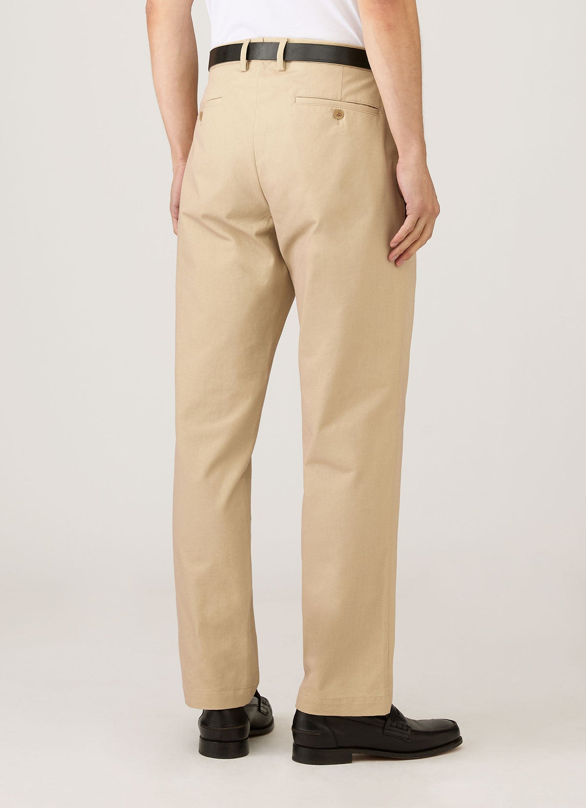 Pantalon en drill de coton pour homme, coloris pierre clair