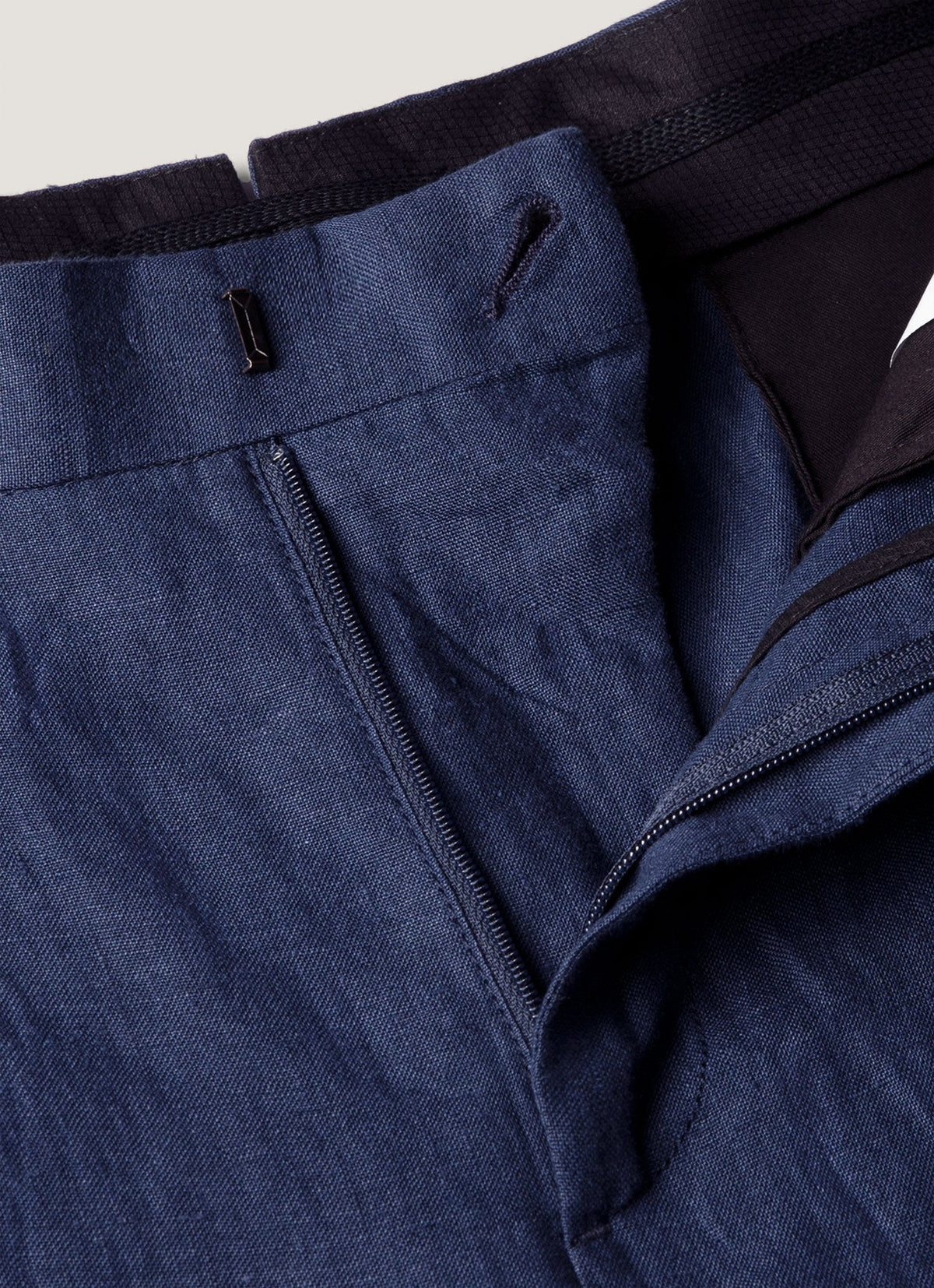 Pantalon en lin pour homme bleu marine clair