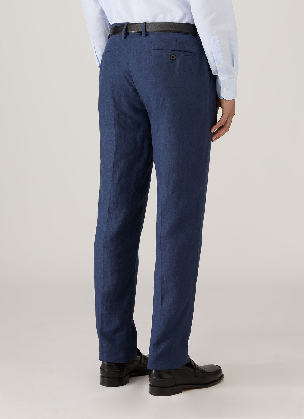 Pantalon en lin pour homme bleu marine clair