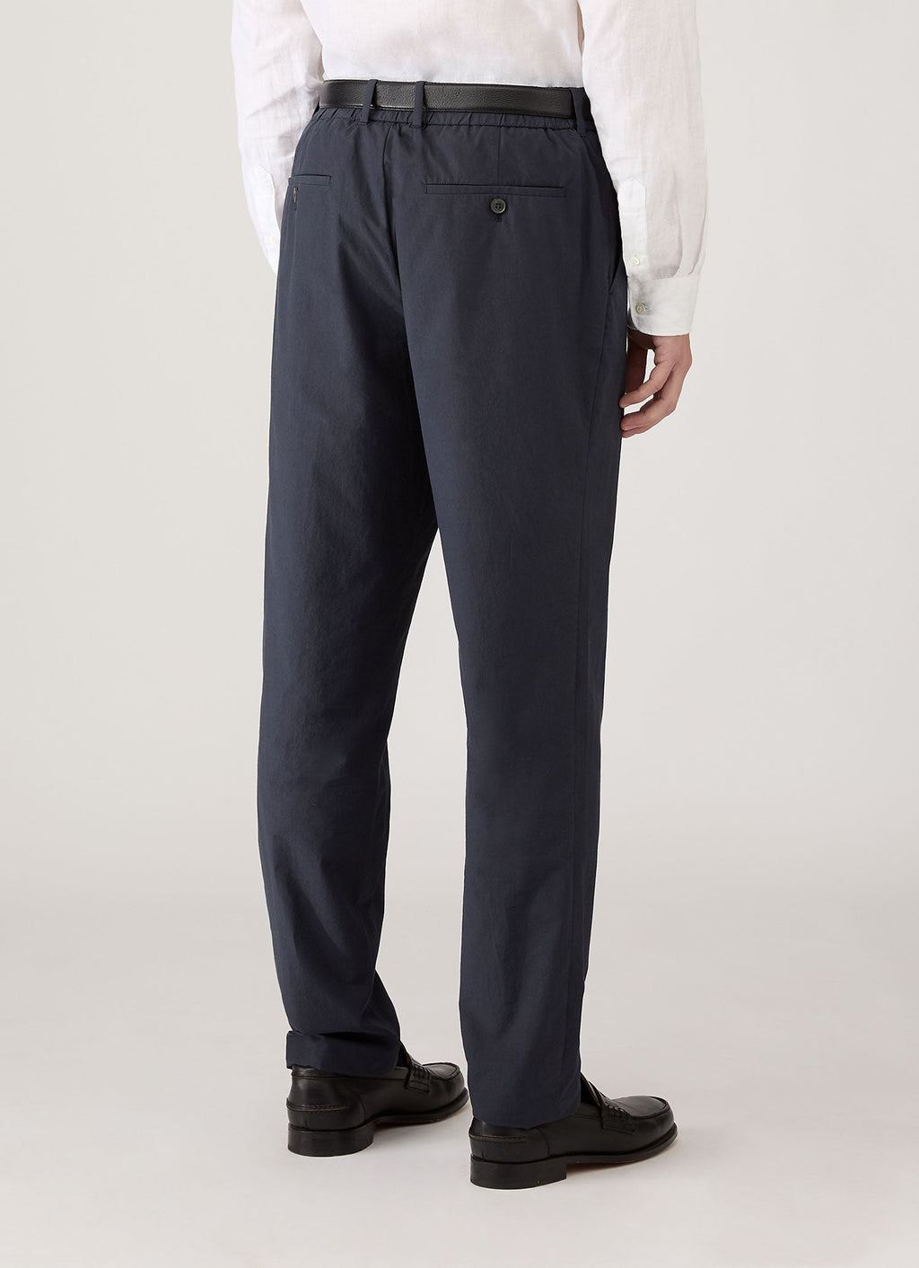 Men's Lightweight Cotton Poplin Trouser in Navy