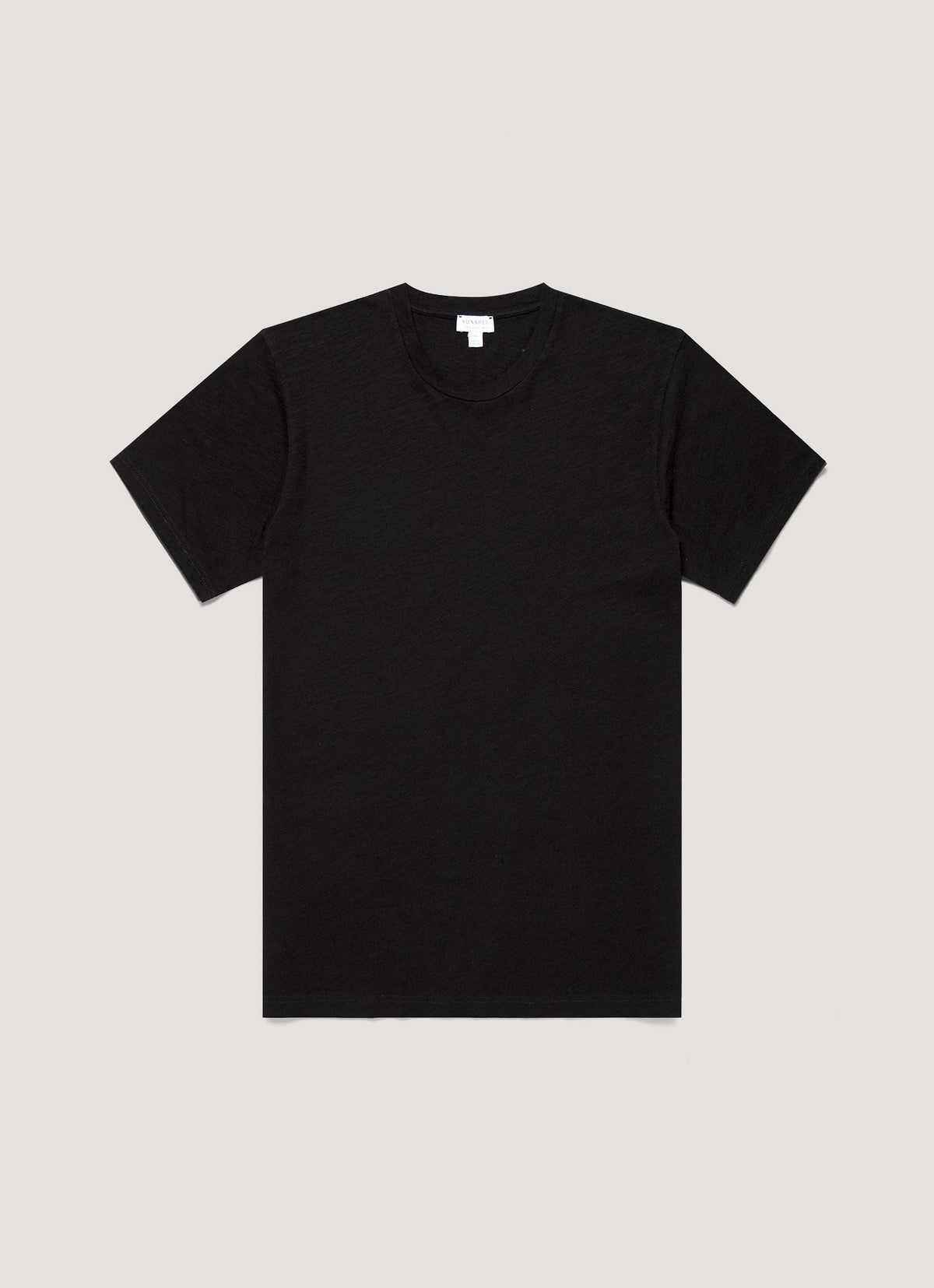 T-shirt en lin et coton pour homme - Noir