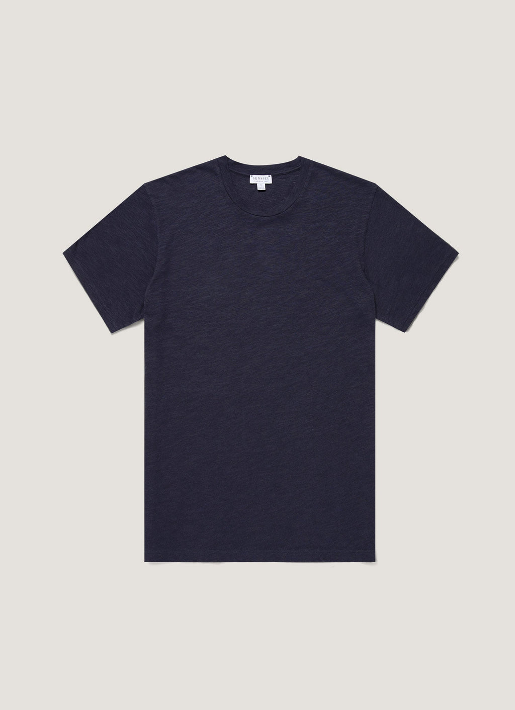 T-shirt Homme en Coton et Lin Bleu Marine