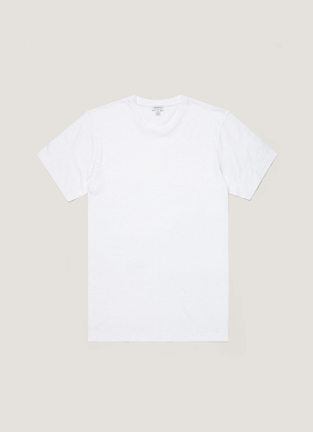 T-shirt Homme en Coton et Lin Blanc