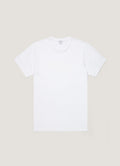 T-shirt Homme en Coton et Lin Blanc