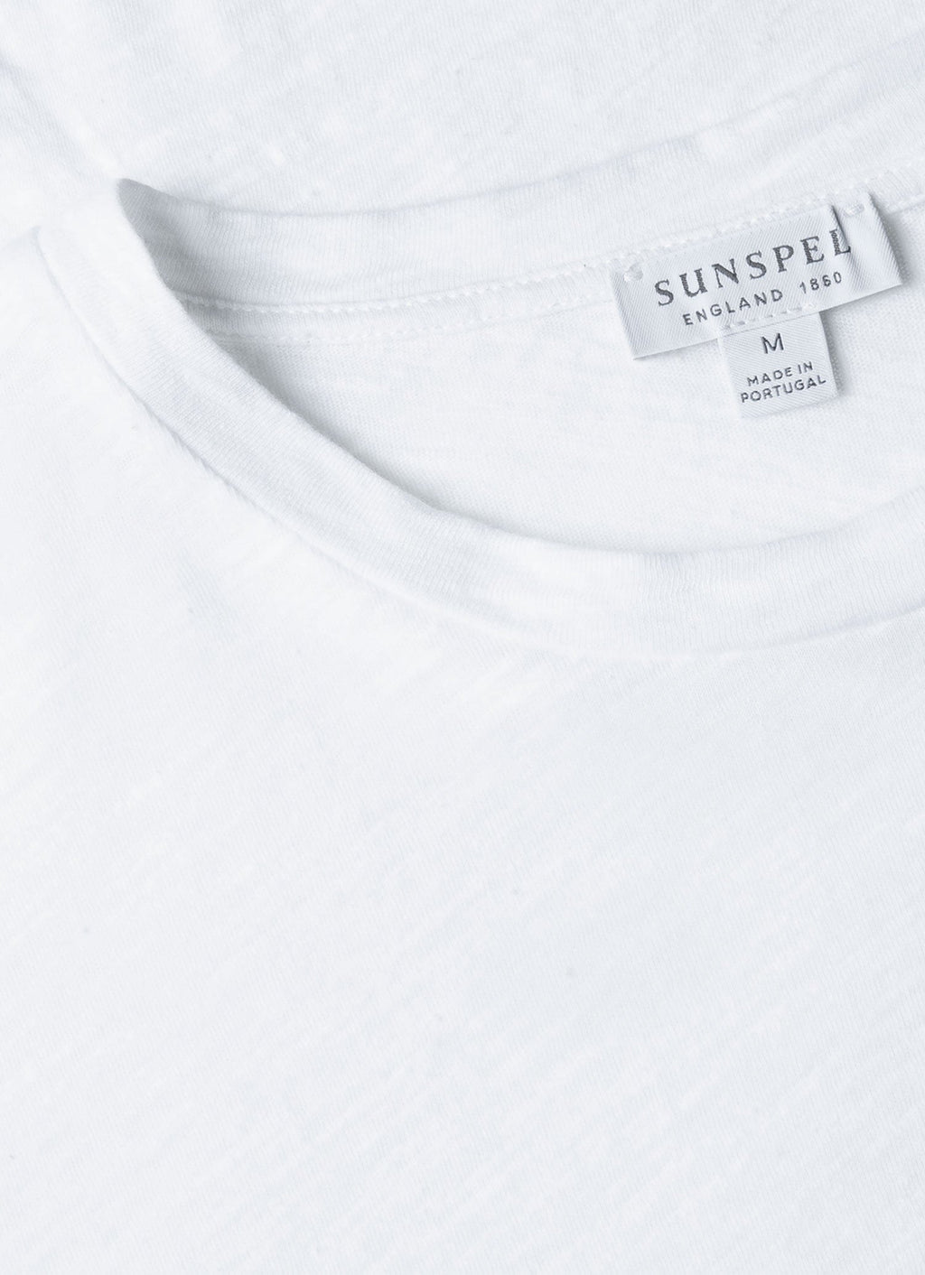 T-shirt Homme en Coton et Lin Blanc