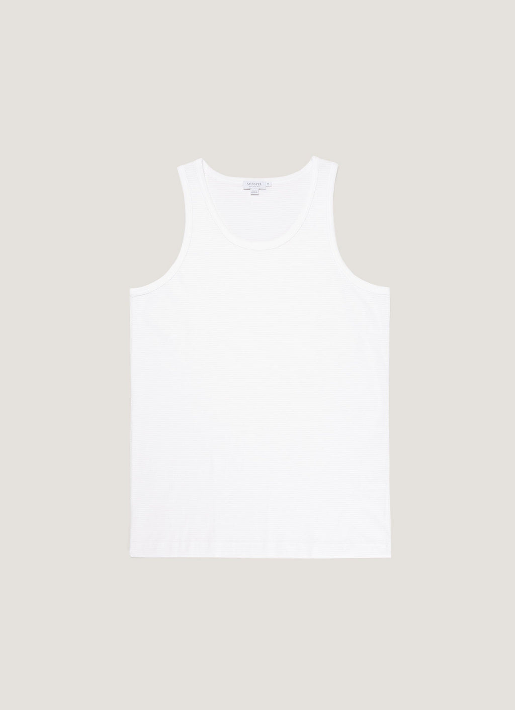Débardeur pour homme en coton cellulaire blanc