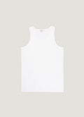 Débardeur pour homme en coton cellulaire blanc