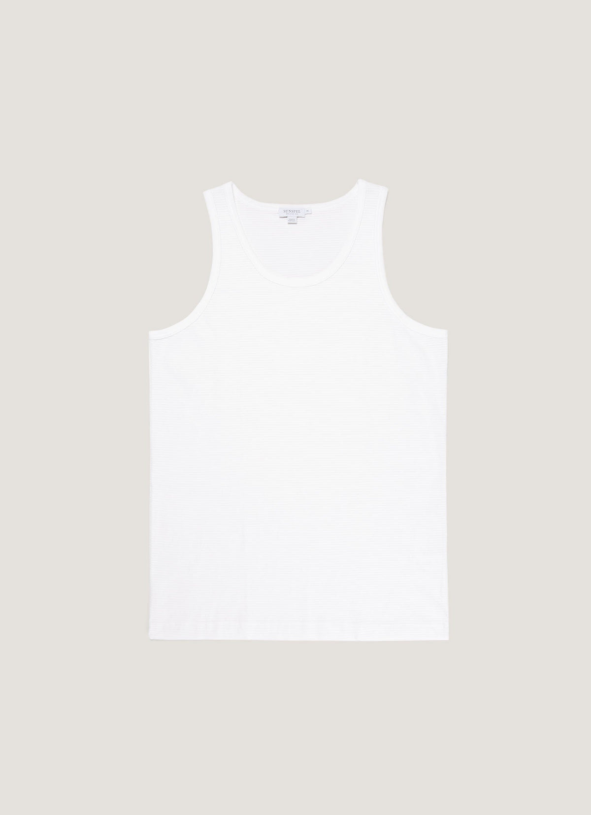 Débardeur pour homme en coton cellulaire blanc
