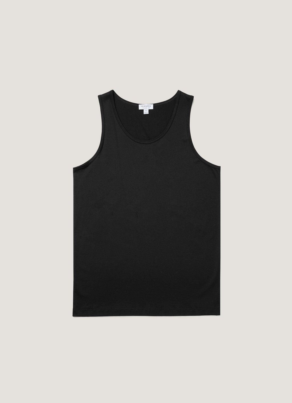Gilet de corps homme en coton superfin noir