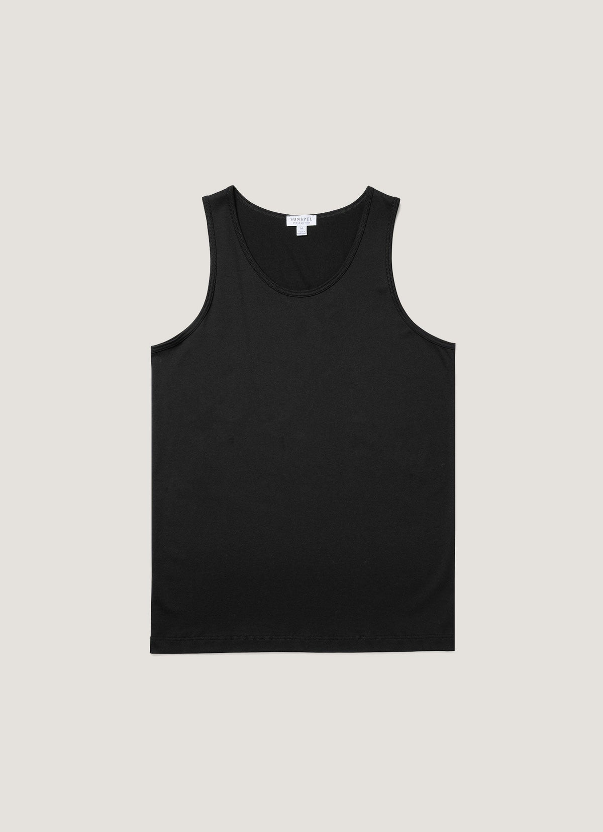Gilet de corps homme en coton superfin noir