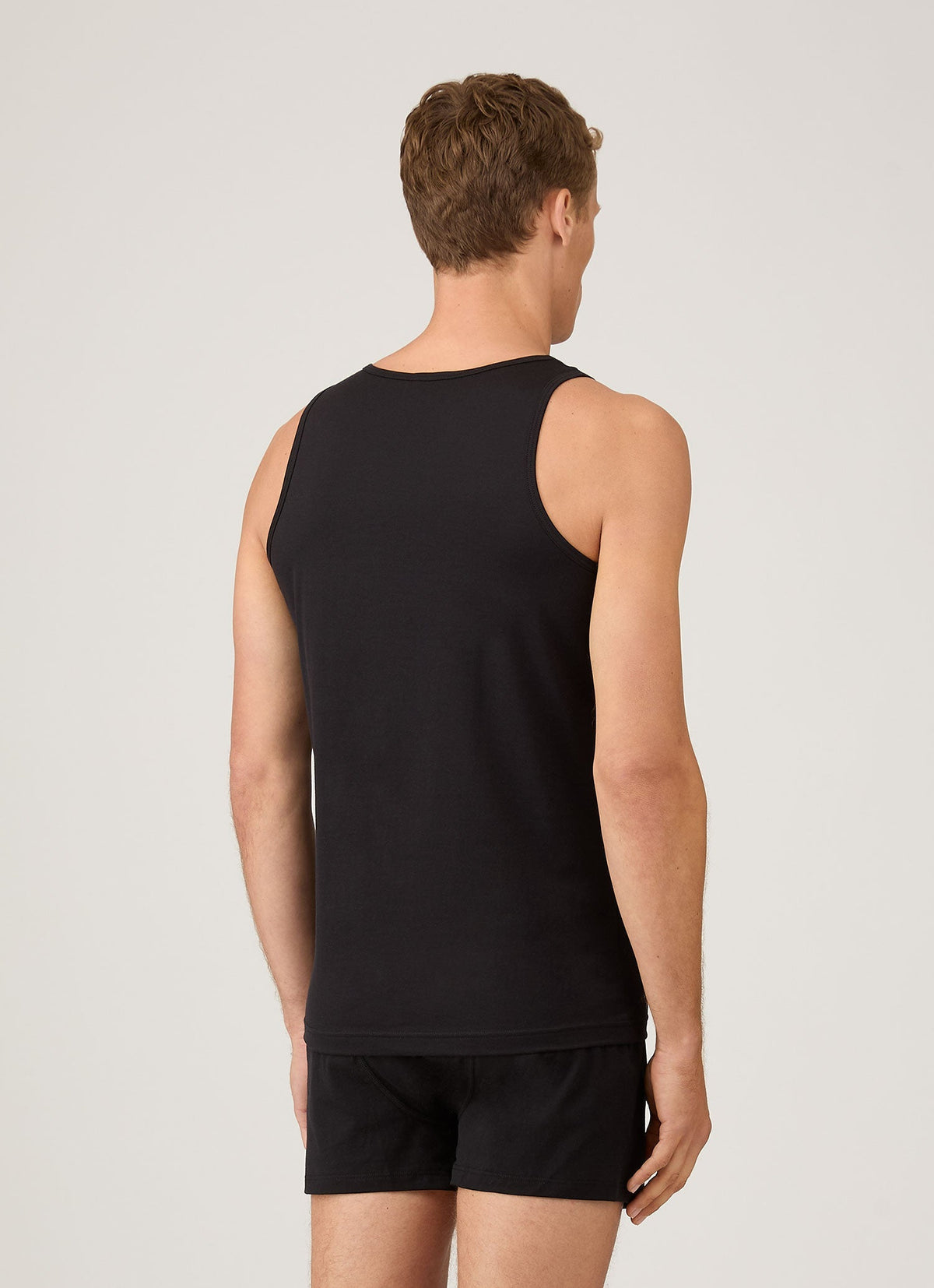 Gilet de corps homme en coton superfin noir