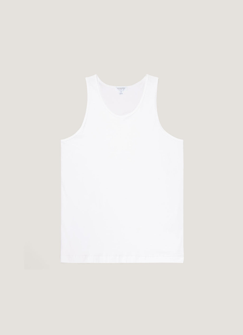 Débardeur Homme en Coton Superfin Blanc