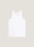 Débardeur Homme en Coton Superfin Blanc