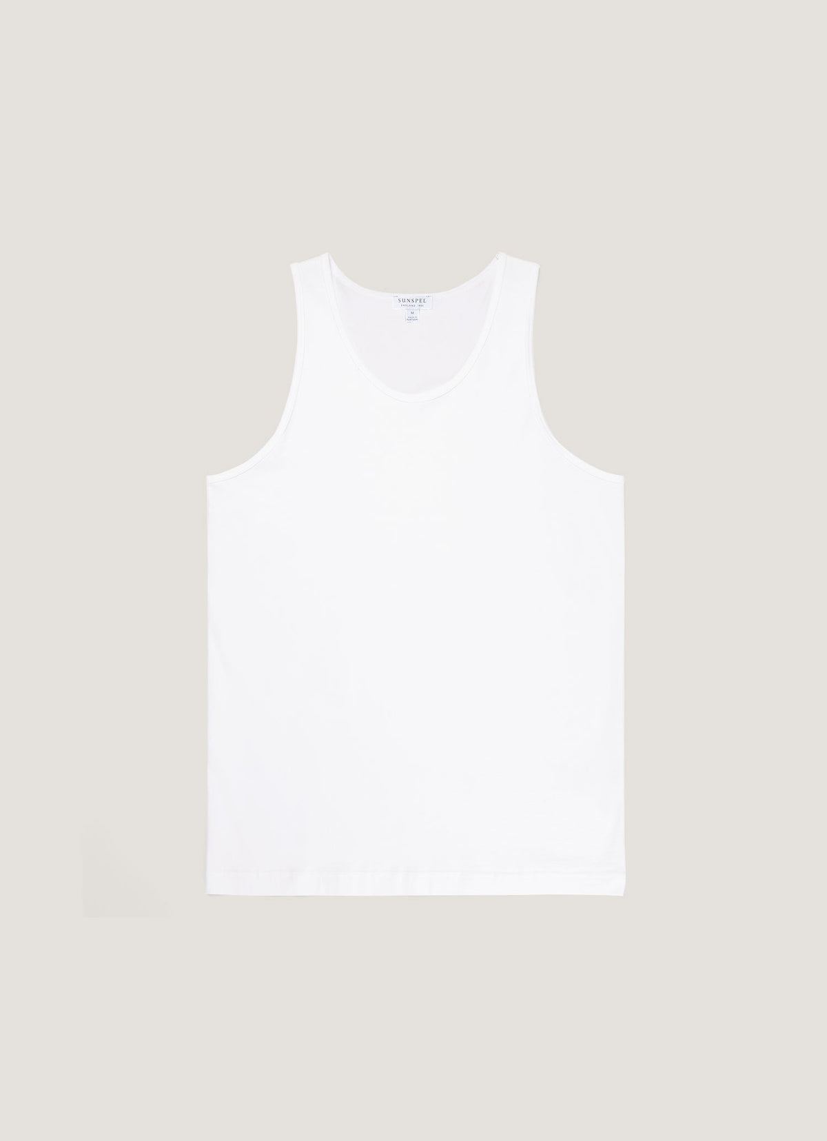 Débardeur Homme en Coton Superfin Blanc