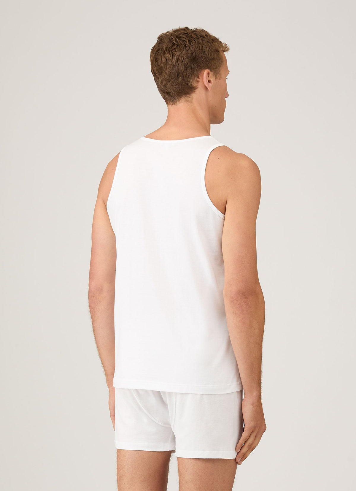 Débardeur Homme en Coton Superfin Blanc